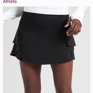 Athleta Black Momentum Ruffle Skort